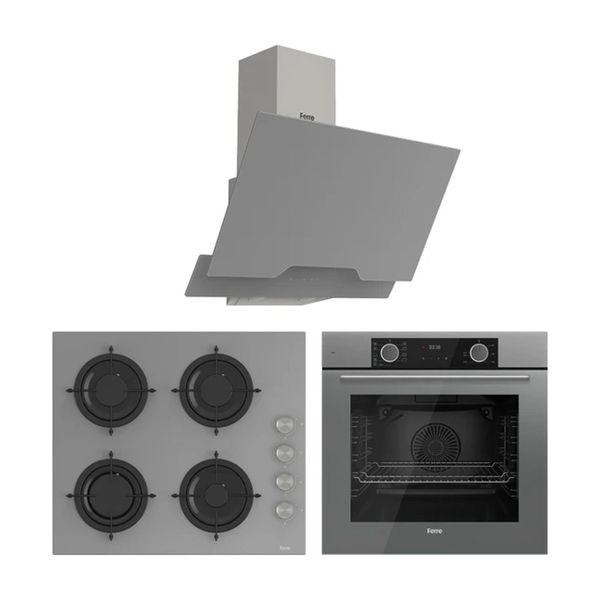 Ferre Fryart CS D065 - CS208 - XE63CPR 3'lü Siyah Ankastre Set