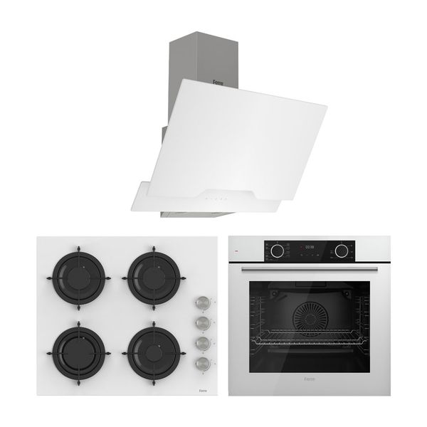 Ferre Fryart CS D064 - CS206 - XE63CB Beyaz 3'lü Ankastre Set