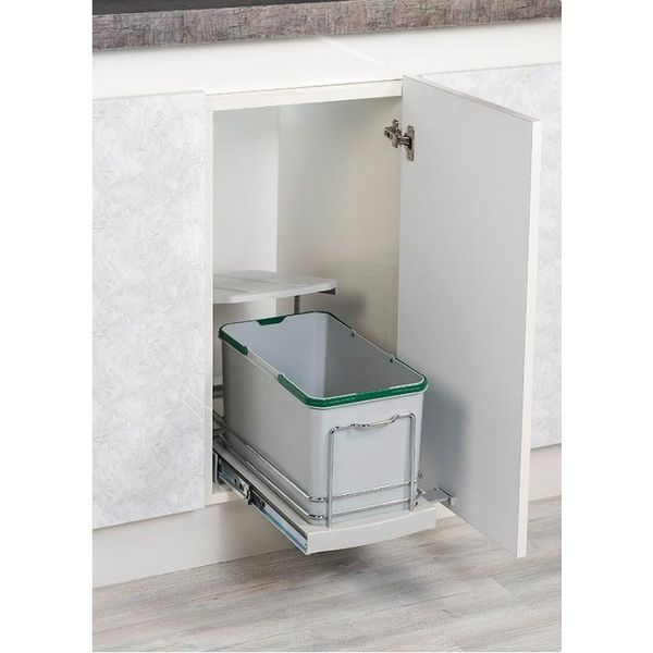 Starax S-2573-G Raylı Plastik Gövde 16 lt Gri Çöp Kovası