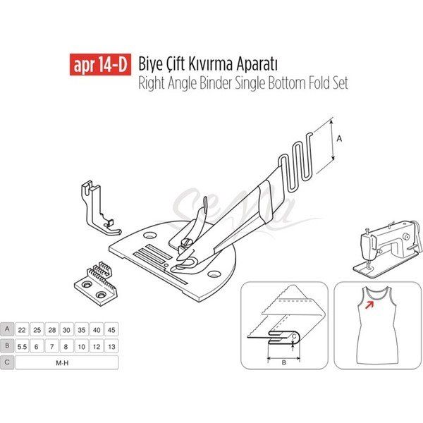 Apr Apere Apr 14-D 25 mmx6 mm Biye Çift Kıvırma Aparatı
