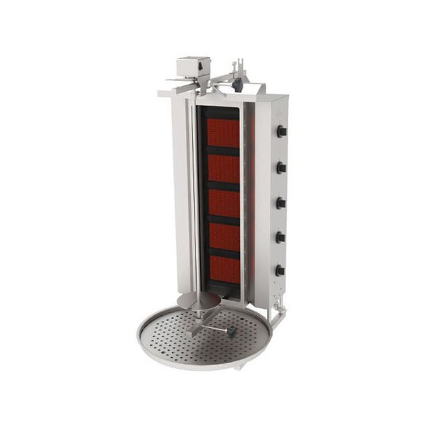 Atalay ADGC-5-U Gazlı Camlı Üstten Motorlu 5 Radyanlı 230 V Döner Makineleri