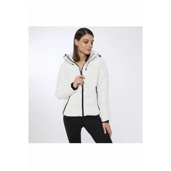 Lumberjack 101044528 SN31 Apreski Coat Beyaz Kadın Kısa Mont