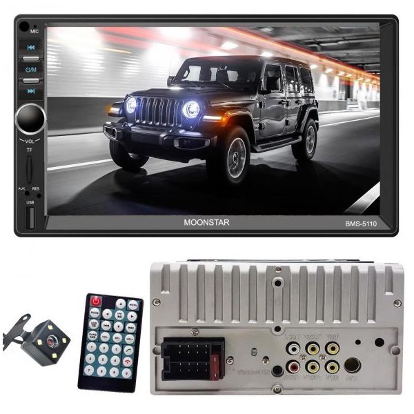Moonstar BMS-5110 7" 4x45w Mirrorlink Bt/Usb/Sd/Fm/Aux Kameralı Double Teyp