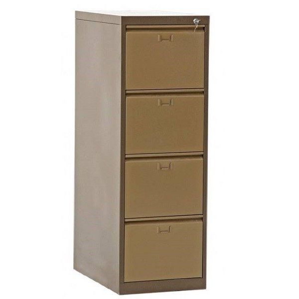 Garanti Metal Dört Çekmeceli Çif Renk Metal Kartoteks Askılı Dosya Dolabı