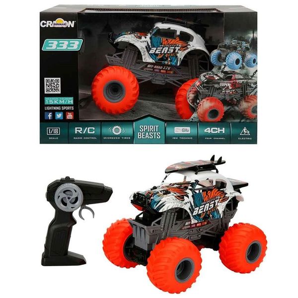 Sunman 8680863029671 19183B Turuncu Teker 1:18 Uzaktan Kumandalı Spirit Beasts Beetle USB Şarjlı Araba