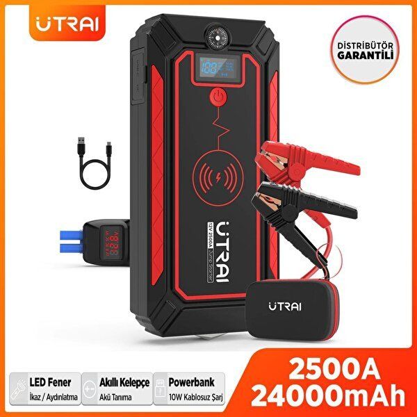 Utraı Jstar 4 24000 MAH 2500A Jump Starter Taşınabilir Akü Takviye Cihazı