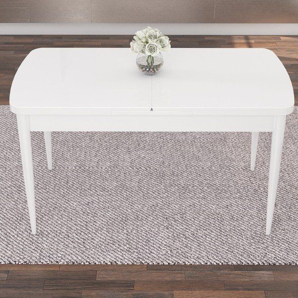 Canisa Concept Ahu 80x132 cm Açılabilir Beyaz Yemek Masası
