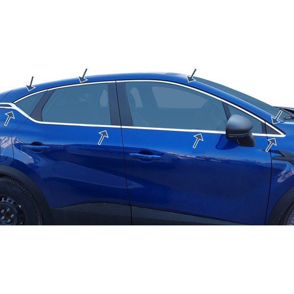Omsa Renault Captur 2 16 Parça 2020 ve Sonrası Krom Cam Çerçevesi