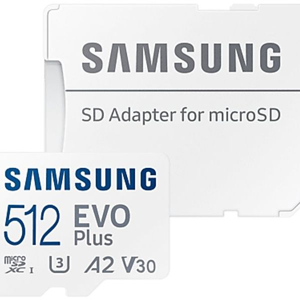 Samsung Evo Plus MB-MC512KA Class 10 UHS-I U3 A2 V30 512 GB Micro SD Kart