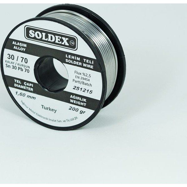 Soldex SN30-PB70 1.6 mm 500 gr Lehim Teli
