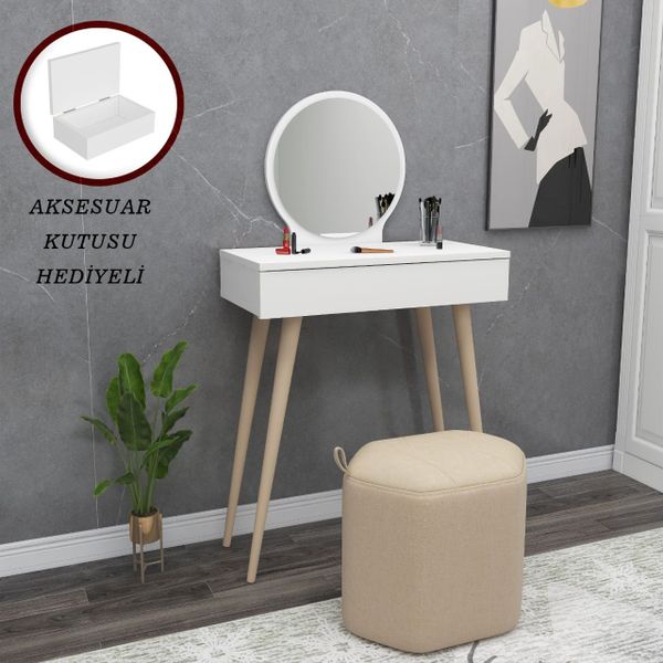 Arnetti Siena Beyaz Makyaj Masası