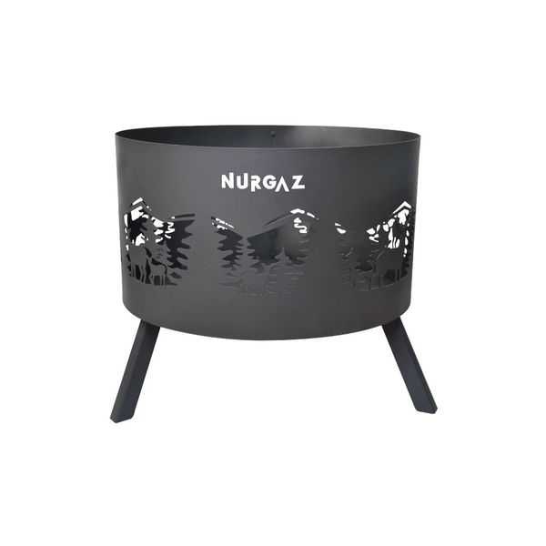 Nurgaz Geyik Desen Orman Şöminesi