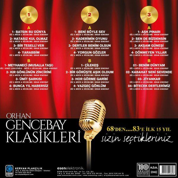 Kervan Plakçılık Orhan Gencebay Klasikleri Vol. 1 3 Plak