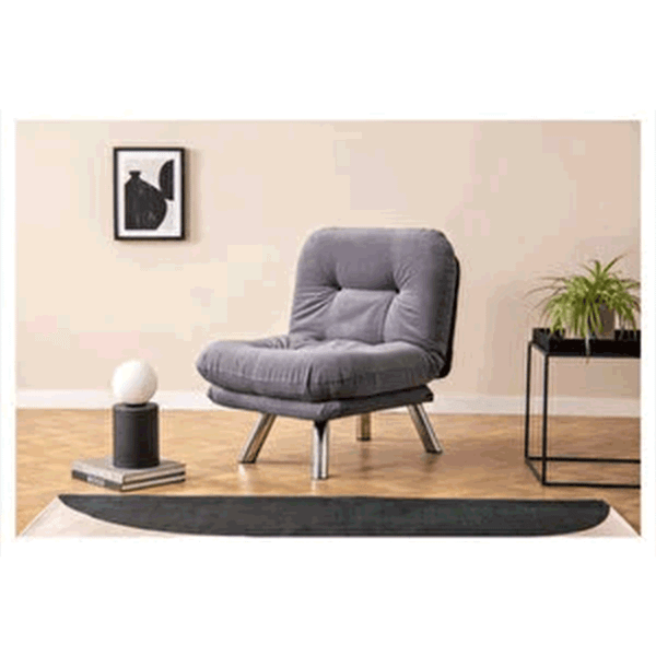 Futon Pafu Hippo Gri Yataklı Tekli Koltuk