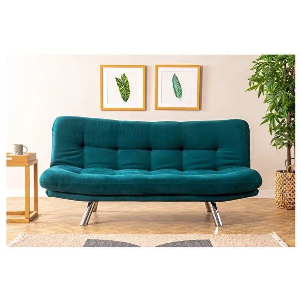 Futon Pafu Hippo Petrol Yataklı Üçlü Koltuk