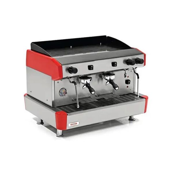 Empero EMP.CPC.2GR Yarı Otomatik 2 Gruplu Kırmızı Cappucino ve Espresso Makinesi