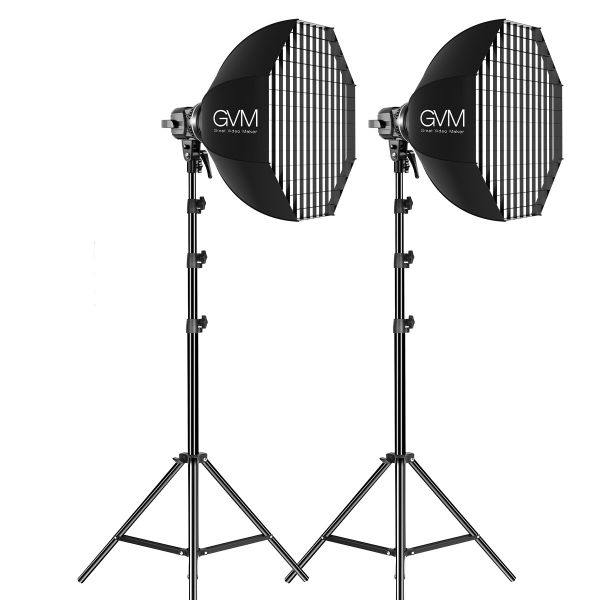 GVM P80S-2D 80 Watt Softbox'lı 2'li Set Spot Led Işık