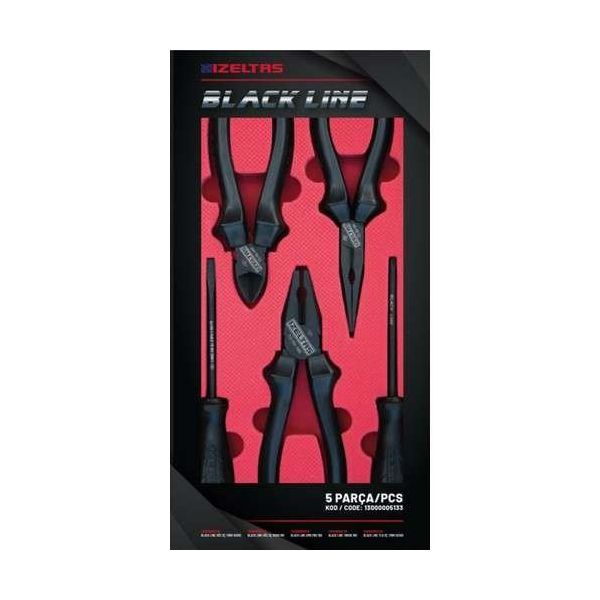İzeltaş 13000005133 Black Line 5 Parça Pense Seti