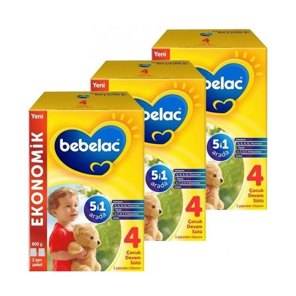 Bebelac 4 3x800 gr Bebek Devam Sütü