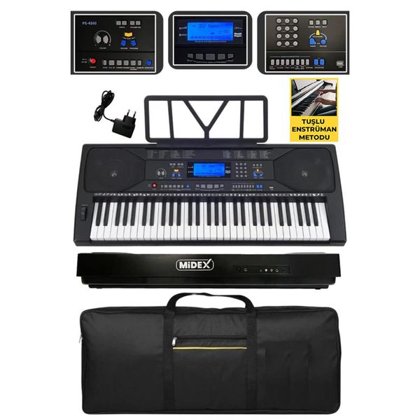 Midex PS-4500 Tuş Hassasiyetli 61 Tuşlu Org