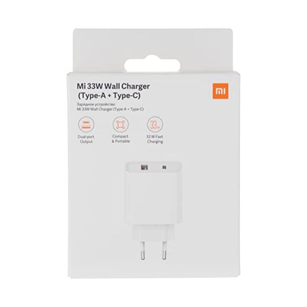 Xiaomi Mi EU Beyaz 33 W Type-A & Type-C Duvar Şarj Cihazı