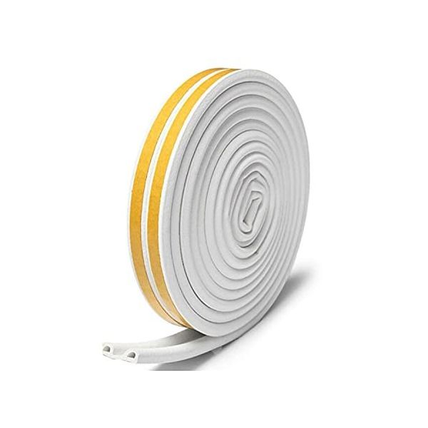 Badem10 10x2 mt Beyaz Kapı Pencere Soğuk Fitili Yapışkanlı İzolasyon Bandı