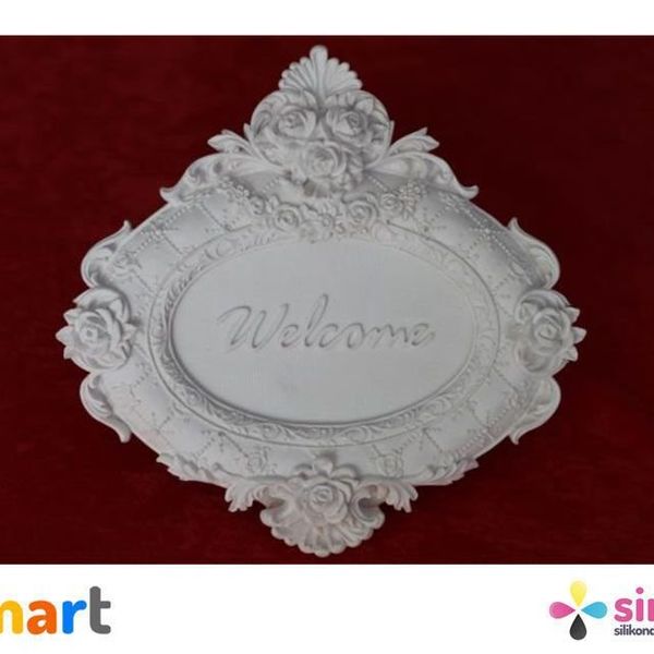 Simo Silikon Kapı Süsü Welcome Sabun ve Kokulu Taş Kalıbı