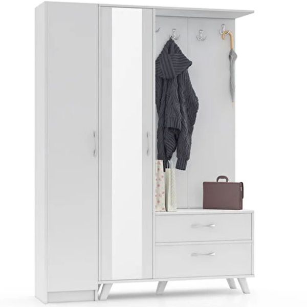 Abre Mobilya Abre VM-34342 Beyaz Portmanto