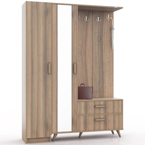 Abre Mobilya Abre VM-34342 Dore Ceviz Portmanto