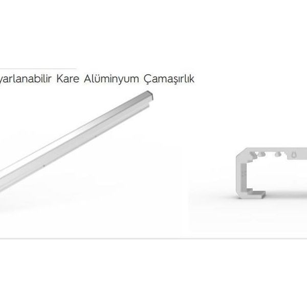 Koral Ayarlı CLZ202 80x30/60x25 cm Balkon Çamaşır Askılığı