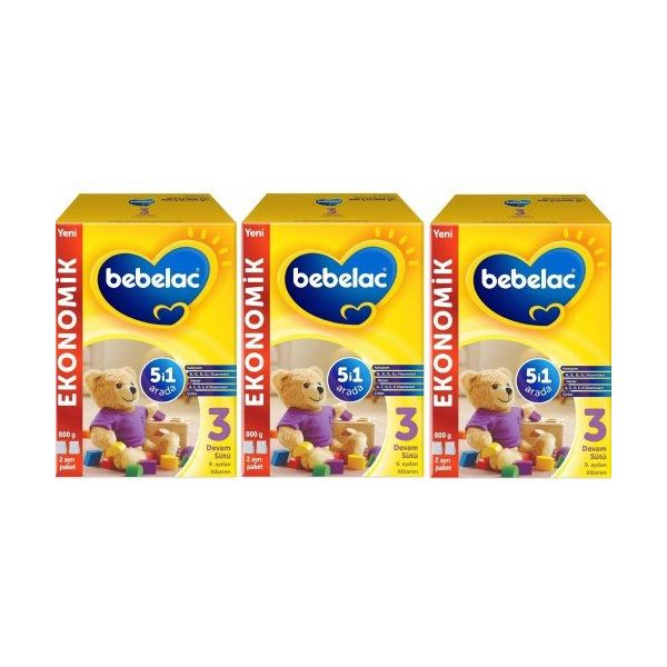 Bebelac 800 gr 3 Kutu 3 Bebek Devam Sütü