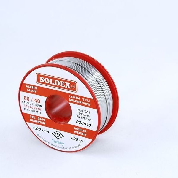 Soldex SN60-PB40 200 gr 1.00 mm Lehim Teli