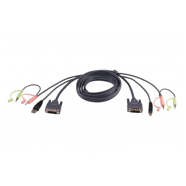 Aten ATEN-2L-7D03UI 3 m Usb DVI-I Single Kvm Kablosu