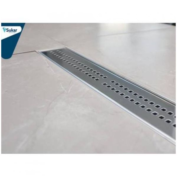 Sukar Duş Kanalı Paslanmaz Q50 Çıkış 40 cm Süzgeç