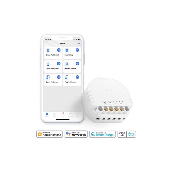 Meross Wifi Uzaktan Kontrollü Duvar İçi Akıllı Anahtar