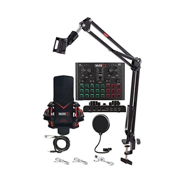 Midex Gmx-1 Record Set Condenser Mikrofon Ses Kartı Canlı Yayın Paketi