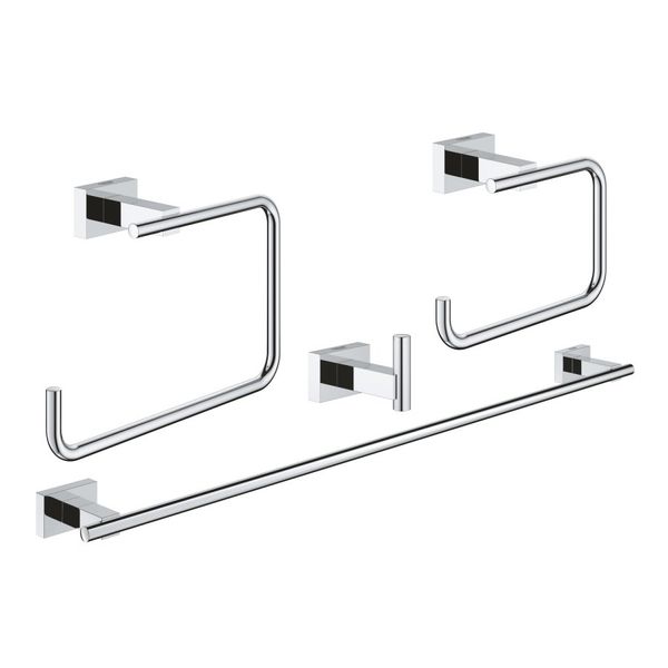Grohe 40778001 Essentials Cube Dörtlü Banyo Aksesuar Seti