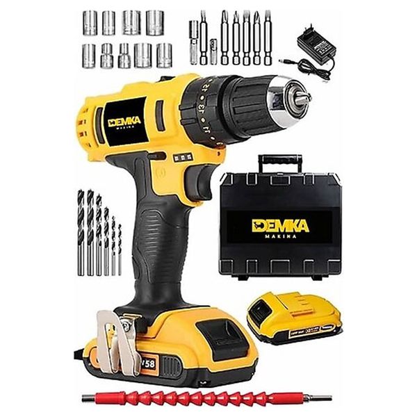 Demka Power Tools 58 Volt 6,0 Amper Darbeli Şarjlı 24 Parça Matkap