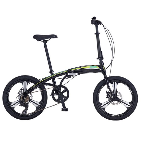 Salcano SLCN300 MD 20 Jant 6 Vites Siyah Sarı Katlanabilir Bisiklet