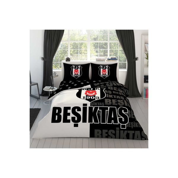 Taç Beşiktaş Parçalı Logo Lisanslı Çift Kişilik Nevresim Takımı