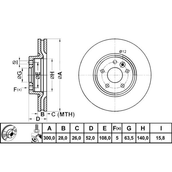 Bosch 0986479974 Ön Fren Aynası