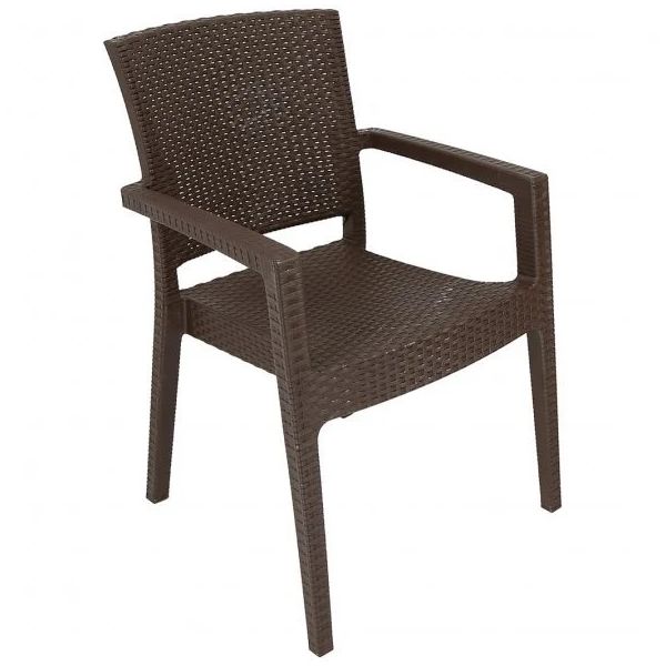 Mandella Zeus Rattan Kahverengi Bahçe Sandalyesi