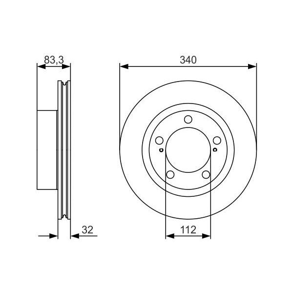 Bosch 340/32 29 mm Hava Kanallı Ön Fren Diski