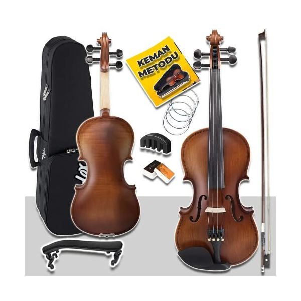 Midex LMA-644-TYS 4/4 Tam Boy Profesyonel Ahşap Mat Keman Seti