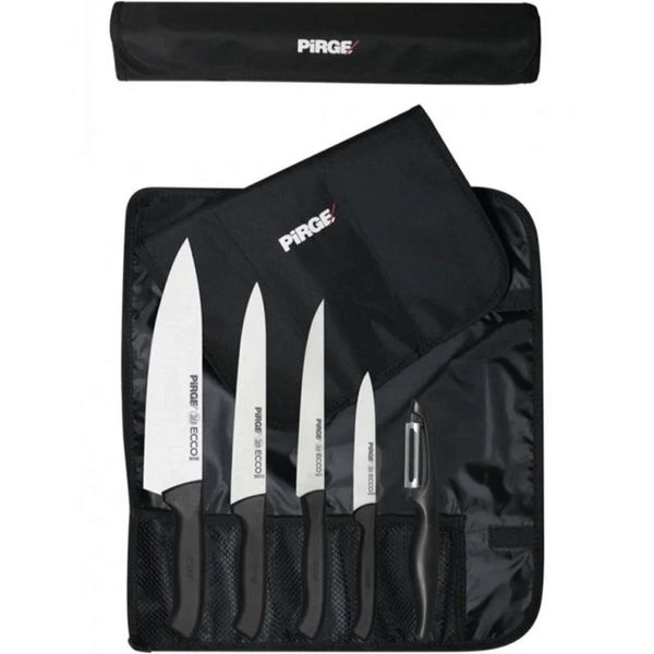 Pirge 38402 Ecco Siyah Çantalı 5'li Bıçak Seti