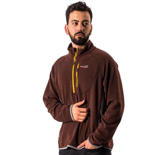 Freecamp Man Half Zipper Fleece Bordo Erkek Polar
