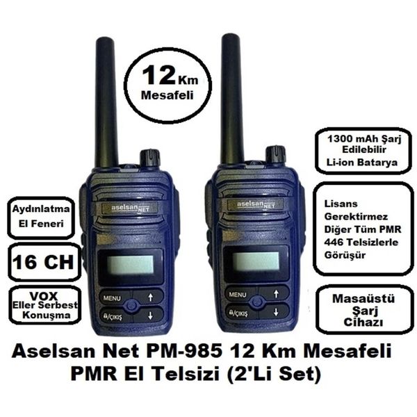 Aselsan PM-985 PMR 2'li Telsiz
