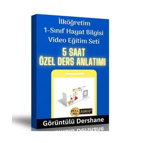İlköğretim 1.Sınıf Hayat Bilgisi Görüntülü Eğitim Seti Enine Boyuna Eğitim