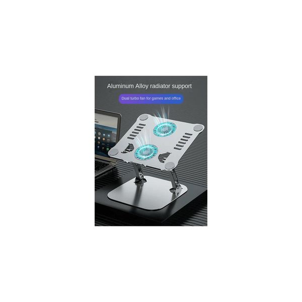 Daytona Dyt801 Taşınabilir Çift Fanlı Gri Alüminyum Laptop Standı