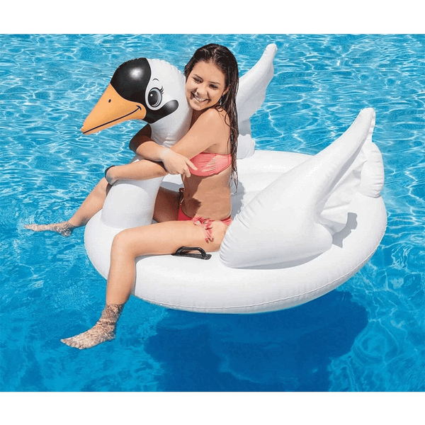 Intex Şişme Kuğu Binici Çocuklar İçin Şişme Beyaz Kuğu Havuz